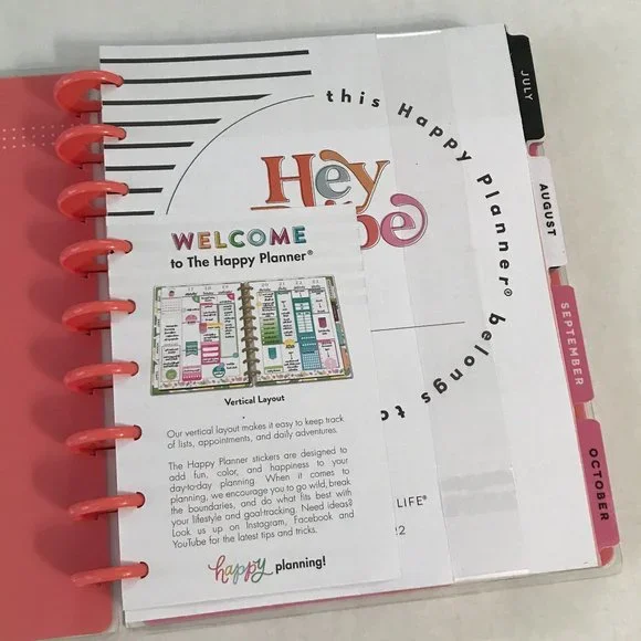 The Happy Planner Classic 18 Month Vertical Layout Hello Darling - Picture 4 of 12